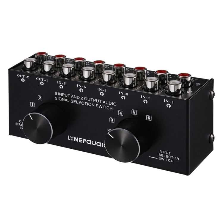 B026 6 Input 2 Output Or 2 Input 6 Output Audio Signal Source Selection Switcher RCA Port