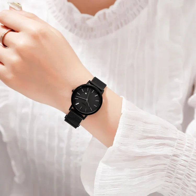 ساعة نسائية أنيقة بسيطة للأعمال من أوروبا وأمريكا SKMEI 1530، ساعة كوارتز رقيقة لطالبات الإناث