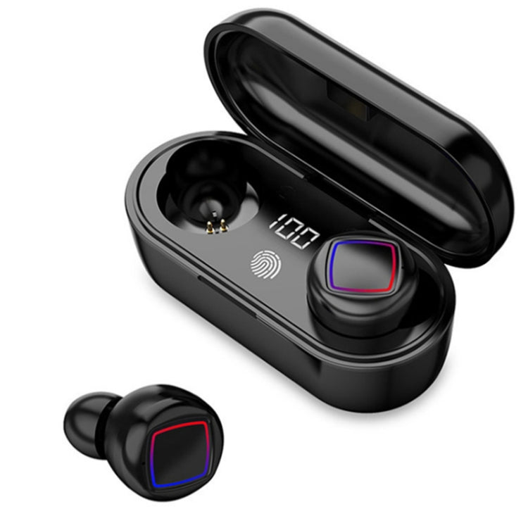 سماعة رأس بلوتوث TWS تعمل باللمس ببصمة مع عرض بطارية LED وعلبة شحن
