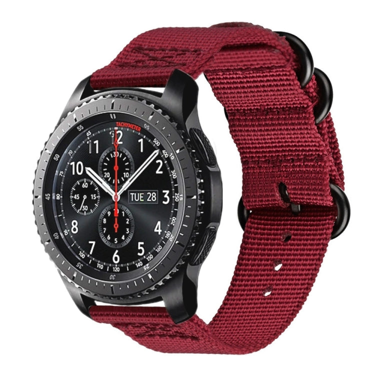 For Samsung Galaxy Watch Active 22mm / S3 Nylon Three-ring Strap, For Samsung Galaxy Watch Active 2 22mm / Gear S3