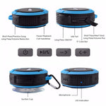 C6a Outdoor Chuck Wireless Bluetooth Car Speaker Suction Cup Speaker, Support TF Card