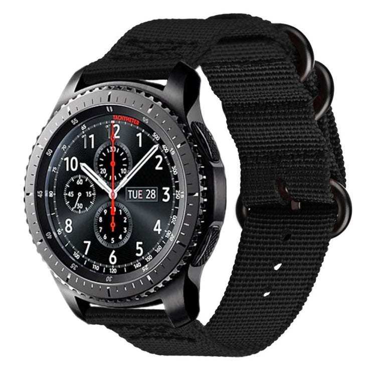 For Samsung Galaxy Watch Active 18mm S3 Nylon Three-ring Strap, For Samsung Galaxy Watch Active 2 18mm / Gear S3