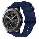 For Samsung Galaxy Watch Active 18mm S3 Nylon Three-ring Strap, For Samsung Galaxy Watch Active 2 18mm / Gear S3