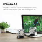 BT628 10W Portable TWS Transparent Bluetooth Speakers With Magnetic Connectable Base Outdoor Stereo Bass Subwoofer