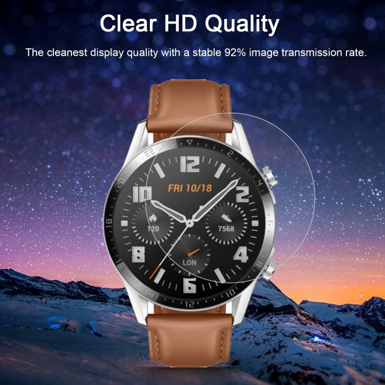 For HUAWEI Watch GT 2 46mm (2019) ENKAY Hat-Prince 0.2mm 9H 2.15D Curved Edge Tempered Glass Film, For HUAWEI Watch GT 2 46mm (2019)  (1 PC), For HUAWEI Watch GT 2 46mm (2019) (2 PCS)