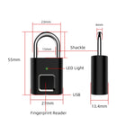 L34 Fingerprint Lock Smart Lock Household Luggage Dormitory Storage Cabinet Electronic Padlock, L34