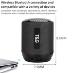 T&G TG129 Portable Wireless Music Speaker Hands-free with MIC, Support TF Card FM