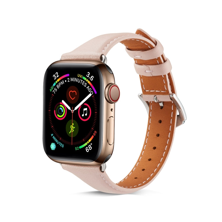 For Apple Watch 3 / 2 / 1 Generations  38mm Universal Thin Leather Strap