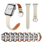 For Apple Watch 3 / 2 / 1 Generations  38mm Universal Thin Leather Strap
