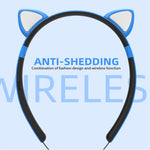 ZW29 Cat Ear Stereo Sound HIFI Fashion Outdoor Portable Sports Wireless  Bluetooth Headset with Mic & LED Light Glowing