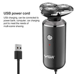 VGR V-317 5W USB Omnidirectional Three-dimensional Floating Three-network Electric Shaver, V-317