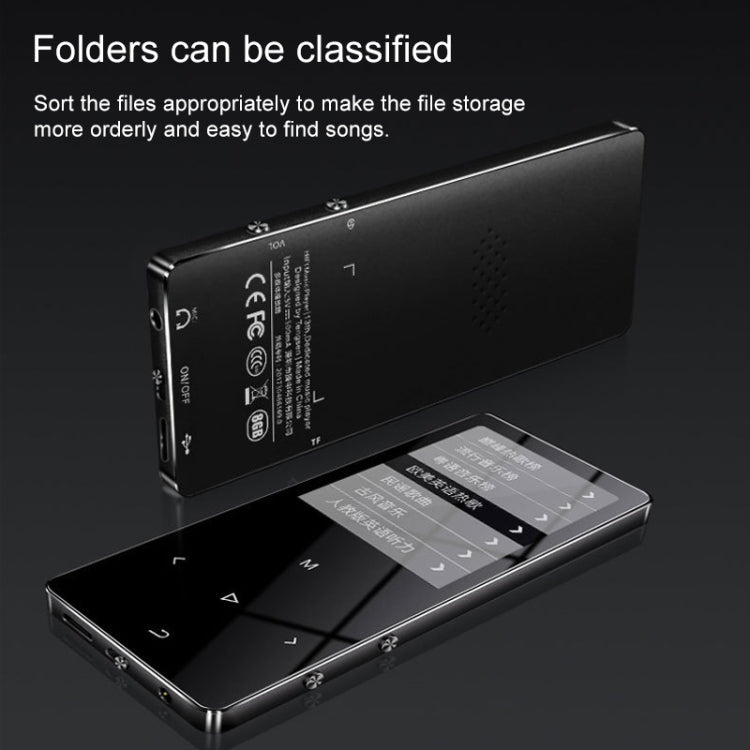مشغل موسيقى MP3 MP4 عالي الجودة بشاشة لمس 1.8 بوصة، 8 جيجابايت، X2، 16 جيجابايت، أسود، فضي، ذهبي وردي