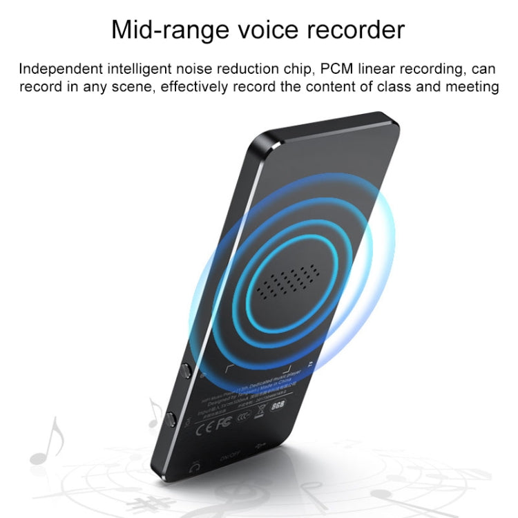 مشغل موسيقى MP3 MP4 عالي الجودة بشاشة لمس 1.8 بوصة، 8 جيجابايت، X2، 16 جيجابايت، أسود، فضي، ذهبي وردي