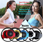 NVAHVA MP3 Player Bluetooth Headphone, Wireless Sport Headset MP3 Player With FM Radio, Stereo Earphone TF Card MP3 Max to 32GB, mini-503 Blue, mini-503 Gold