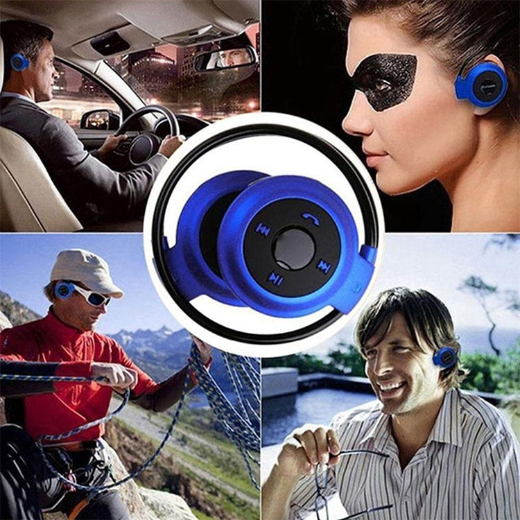 NVAHVA MP3 Player Bluetooth Headphone, Wireless Sport Headset MP3 Player With FM Radio, Stereo Earphone TF Card MP3 Max to 32GB, mini-503 Blue, mini-503 Gold