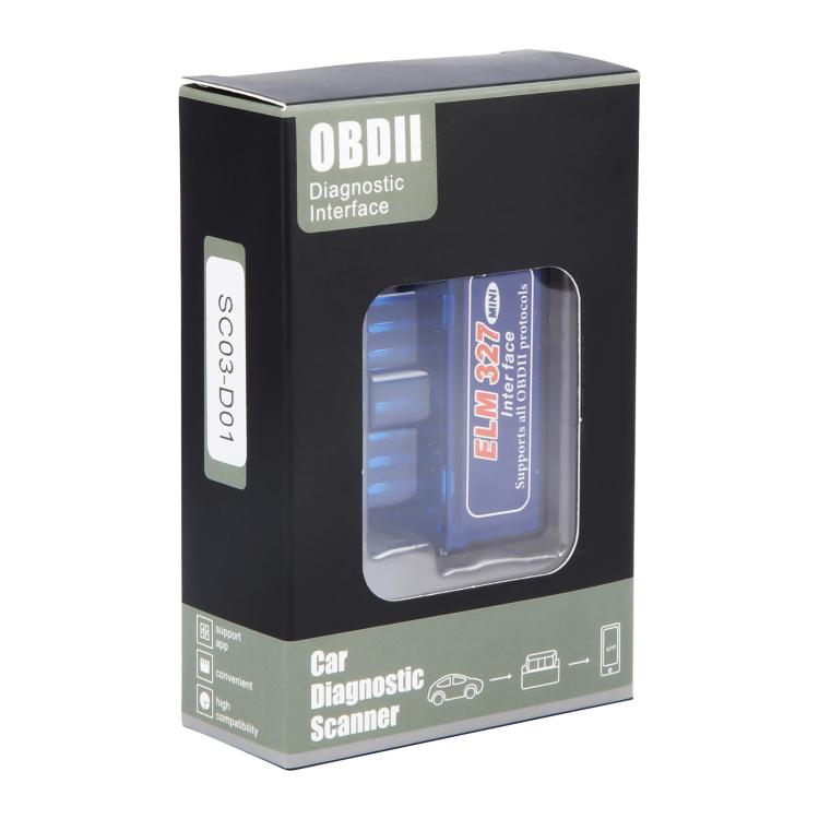 New OBD V2.1 mini ELM327 OBD2 Bluetooth Auto Scanner OBDII 2 Car ELM 327 Tester Diagnostic Tool for Android Windows Symbian, Bluetooth Auto Scanner
