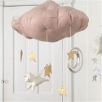Baby Nursery Ceiling Mobile Party Decoration Clouds Moon Stars Hanging Decorations Kids Room Decoration for Baby Bedding