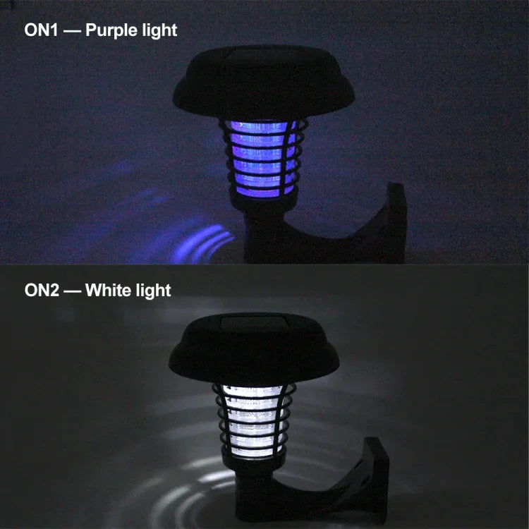 LED Solar Power Mosquito Repellent Bug Zapper Killer UV Lamp Insect Pest Outdoor Garden Lawn Landscape Light