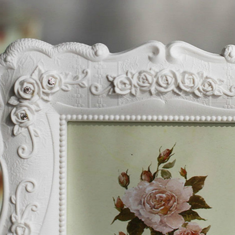 Home Decoration Pastoral Style  Rose Carved Picture Frame Decoration, Carved Picture Frame