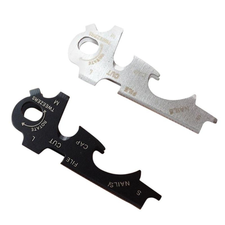 8 in 1 Multitools EDC Stainless Steel Keychain Outdoor Survival Gear Gadget, 8 in 1 (Silver), 8 in 1 (Black)