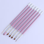 7pcs /Set Nail Painting Stretcher Brush Sculpting And Sharpening Pen Manicure Tool