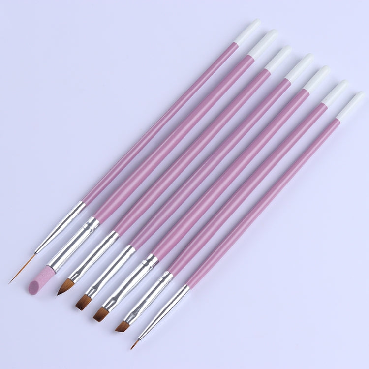 7pcs /Set Nail Painting Stretcher Brush Sculpting And Sharpening Pen Manicure Tool