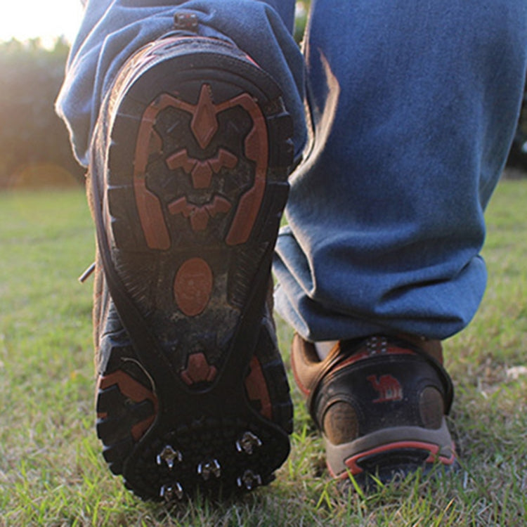 1 Pair Gourd Shape Rubber 5 Teeth Ice Claw Outdoor Non-slip Shoes Covers for Ice Snow Ground