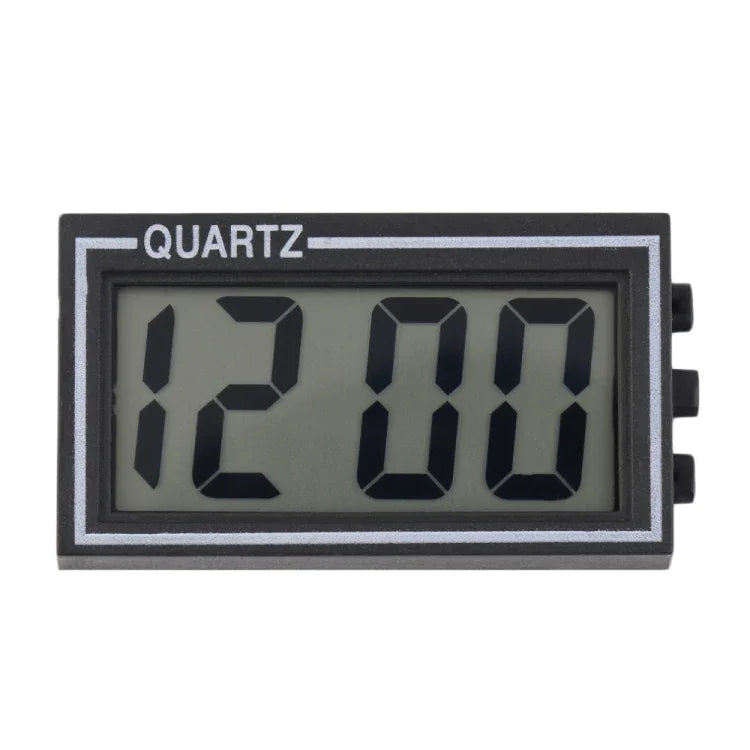 Horloge numérique électronique de tableau de bord de voiture avec affichage LCD numérique léger et pratique, Horloge de tableau de bord