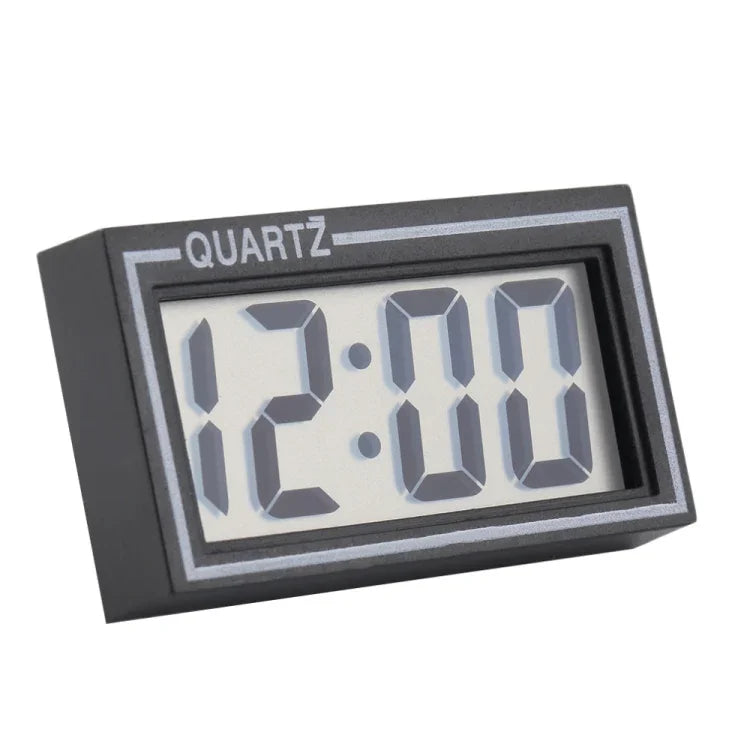 Horloge numérique électronique de tableau de bord de voiture avec affichage LCD numérique léger et pratique, Horloge de tableau de bord
