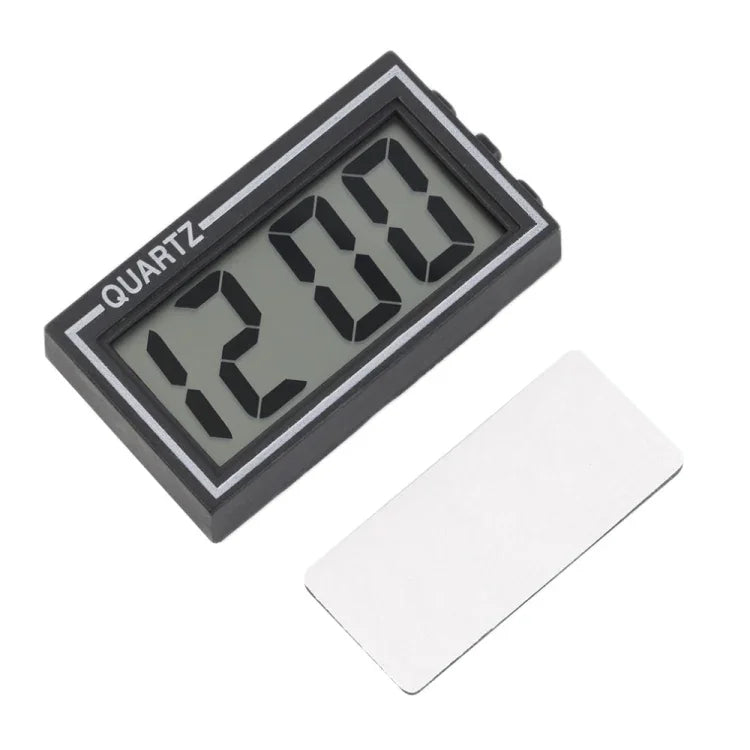Horloge numérique électronique de tableau de bord de voiture avec affichage LCD numérique léger et pratique, Horloge de tableau de bord