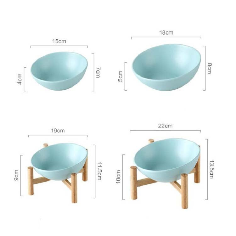 Cat Dog Food Bowl Pet Ceramic Bowl, 15cm/300ml Bowl, 18cm/600ml Bowl