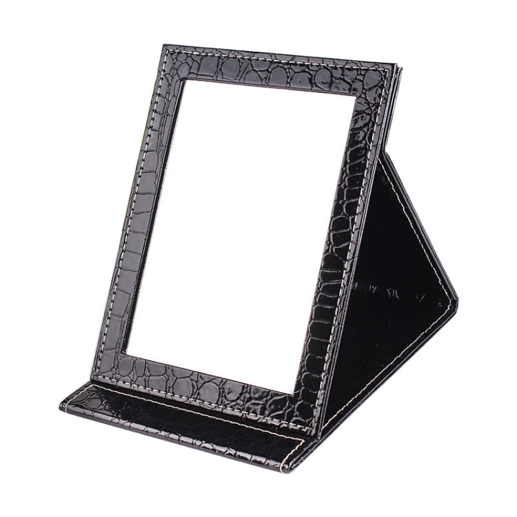 Square Stand Leather Make Up Mirror Alligator Pattern Portable Cosmetic Mirror, Black L 18x25.5x1.6CM, Black M15x20.5x1.6CM, Black S 12x17.5x1.6CM, Brown L 18x25.5x1.6CM, Brown M15x20.5x1.6CM, Brown S 12x17.5x1.6CM, Red L 18x25.5x1.6CM, Red M15x20.5x1....