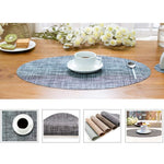 PVC Oval Shape Dining Table Mat Heat Insulation Non-Slip Placemats Disc Bowl Tableware Pads