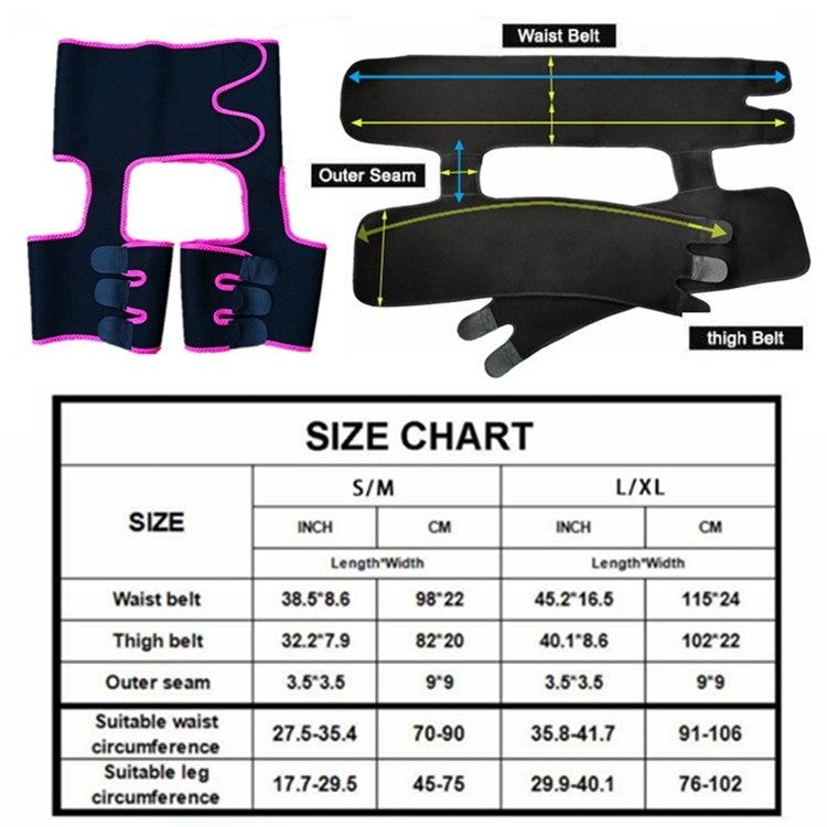 3 In 1 Hip Belt Girdle Exercise Bodybuilding Adjustable One-piece Waist Girdle, S/M, L/XL