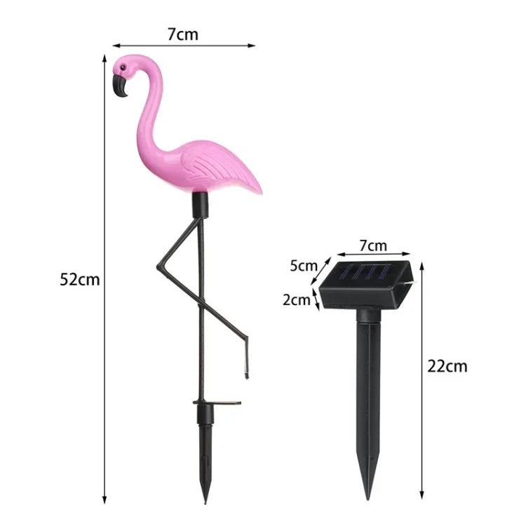 3 in 1 Waterproof Solar Flamingo Lawn Light LED Garden Path Landscape Lights Night Lamp