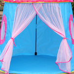 Children Toy House Yurt Folding Game Tent, 120x110x110cm Blue, 120x110x110cm Pink