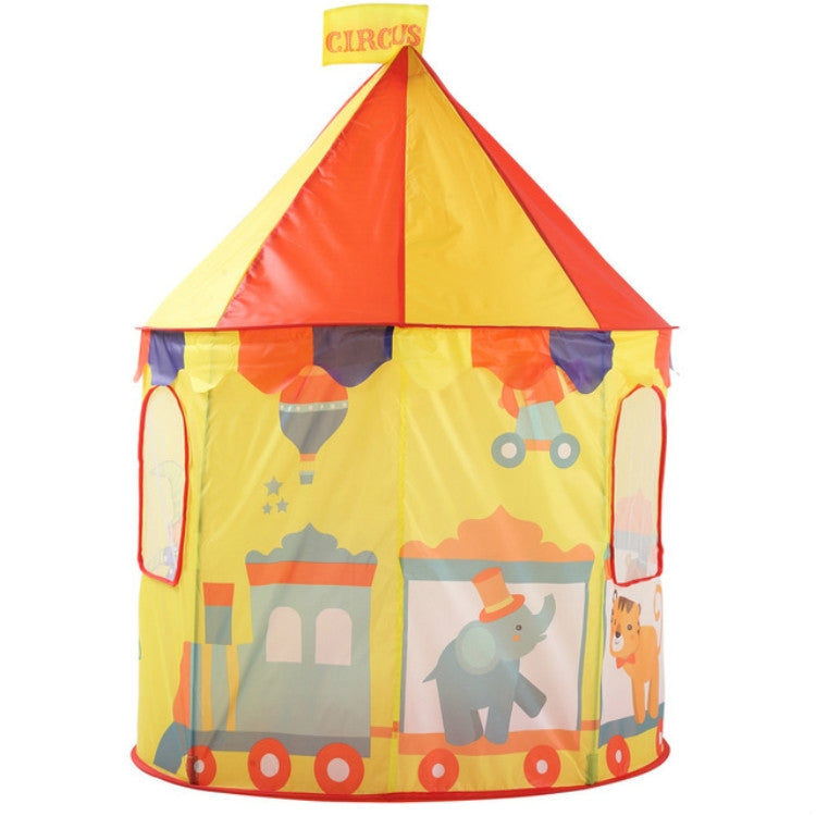 Children Toy House Yurt Folding Game Tent, 100x100x135cm Circus