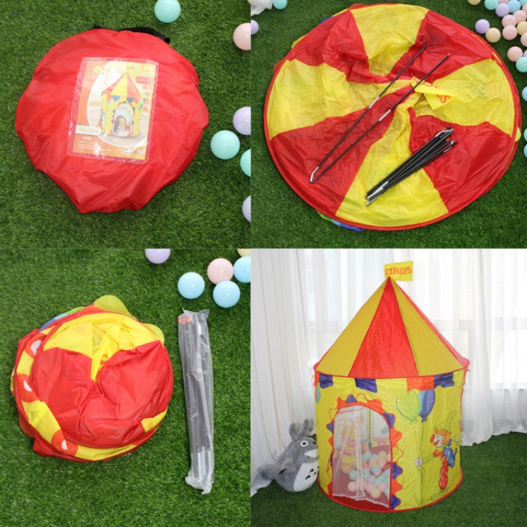 Children Toy House Yurt Folding Game Tent, 100x100x135cm Circus