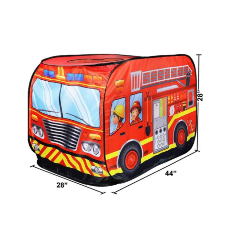 Children Toy Tent Cloth Fire Truck Police Car School Bus Game House, Fire Truck, Police Car, School Bus, Ice Cream Truck