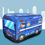 Children Toy Tent Cloth Fire Truck Police Car School Bus Game House, Fire Truck, Police Car, School Bus, Ice Cream Truck