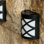 Solar Powered LED Wall Light Outdoor Waterproof Energy Saving Street Garden Lamp, White Light, Warm White