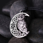 Owl Great Wisdom Ancient Silver Ancient Gold Couple Necklace, Antique Silver Plated, Antique Gold Plated