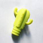 7 PCS Creative Cactus Silicone Wine Bottle Stopper + Wine Glass Marker Set, 7 in 1 Wine Bottle Stopper