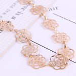 2 PCS Fashion Lovely Metallic Women Hollow Rose Flower Elastic Headband Headwear Accessories