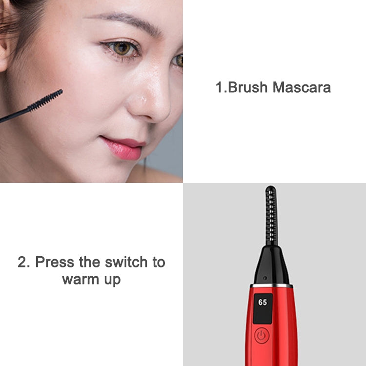 Electric Eyelash Curler  Charging Beauty Tool, 380mAh (Red), 380mAh (Black), 380mAh (White)