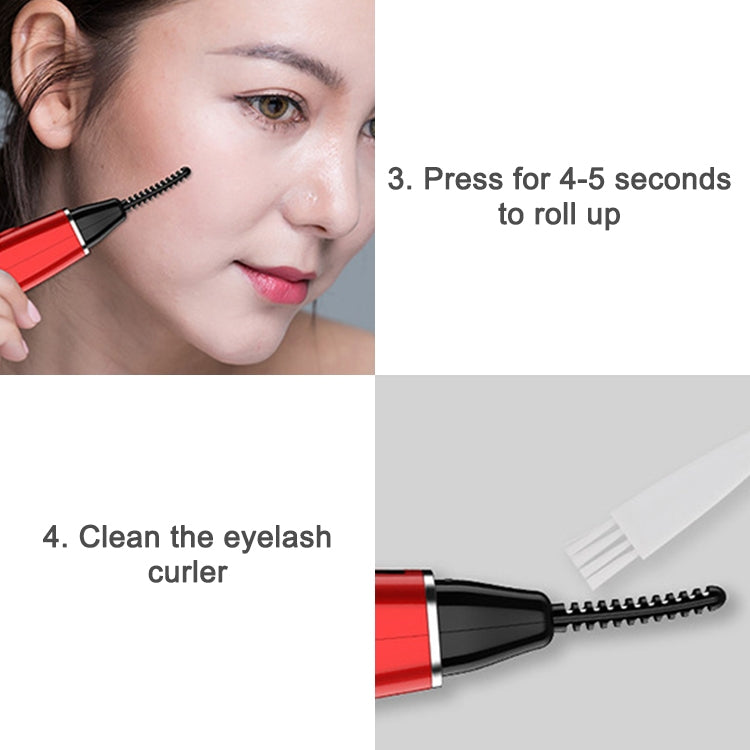 Electric Eyelash Curler  Charging Beauty Tool, 380mAh (Red), 380mAh (Black), 380mAh (White)