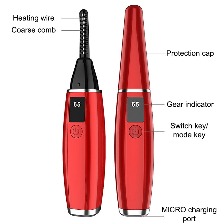 Electric Eyelash Curler  Charging Beauty Tool, 380mAh (Red), 380mAh (Black), 380mAh (White)
