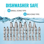 106 in 1 Cake Turntable Set Stainless Steel Decorating Mouth Cake Decorating Baking Tool, 106 PCS/Set Purple, 106 PCS/Set Blue