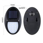 10 LEDs SMD 2835 Solar Powered IP65 Waterproof Motion Sensor Outdoor Courtyard LED Wall Light