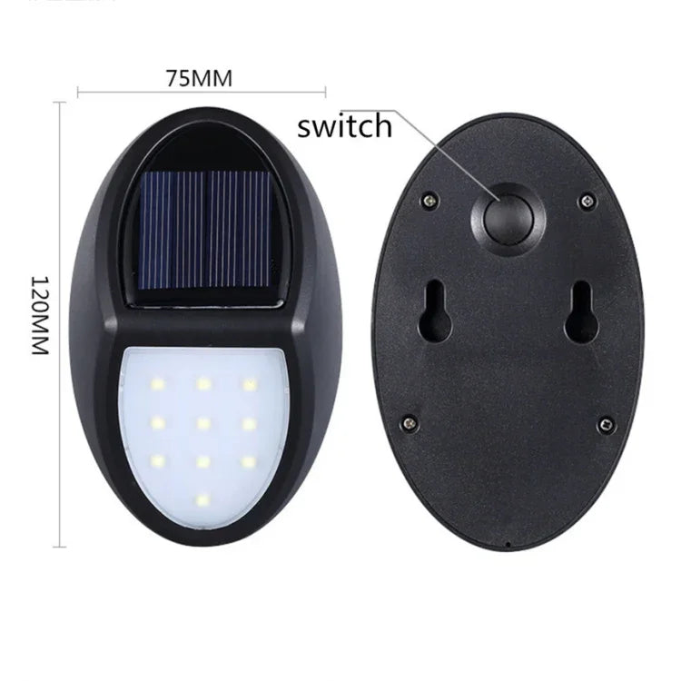 10 LEDs SMD 2835 Solar Powered IP65 Waterproof Motion Sensor Outdoor Courtyard LED Wall Light